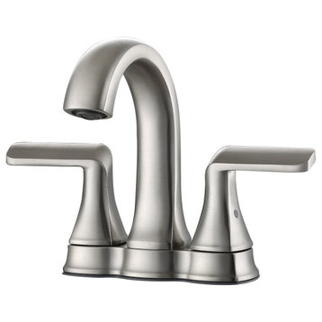 Ancona Arezzo Deck Mount Bathroom Faucet, Brushed Nickel