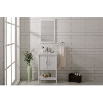 Legion Furniture Colby Single-Sink Vanity, White, 24"