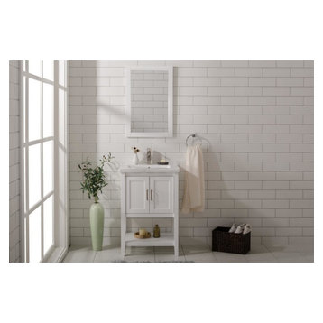 Legion Furniture Colby Single-Sink Vanity, White, 24"