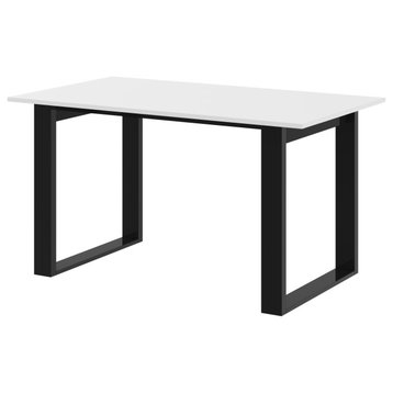 NOTA Dining Table, White/Black