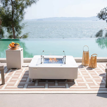 Elementi Plus Annecy Marble Porcelain Fire Table (ON SALE)
