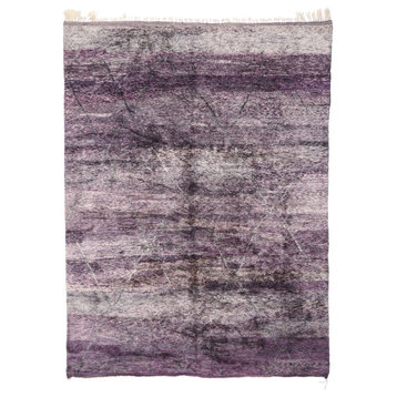 New Purple and Gray Moroccan Rug, 10'04 x 13'07