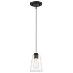 Designers Fountain - Designers Fountain 95730-MB Westin - One Light Mini Pendant - Warranty: 1 Year  Canopy IncludWestin One Light Min Matte Black Clear Gl *UL Approved: YES Energy Star Qualified: n/a ADA Certified: n/a  *Number of Lights: Lamp: 1-*Wattage:60w Medium Base bulb(s) *Bulb Included:No *Bulb Type:Medium Base *Finish Type:Matte Black