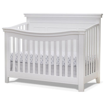 Sorelle Finley Lux Flat Top Wooden Convertible Crib in White