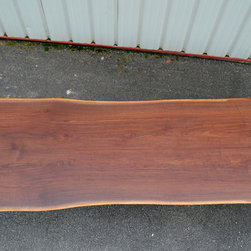 Live Edge Walnut Trestle Table - Dining Tables