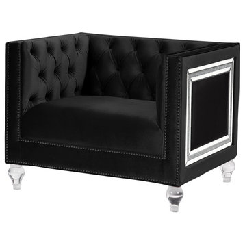 Heibero Chair, Black Velvet