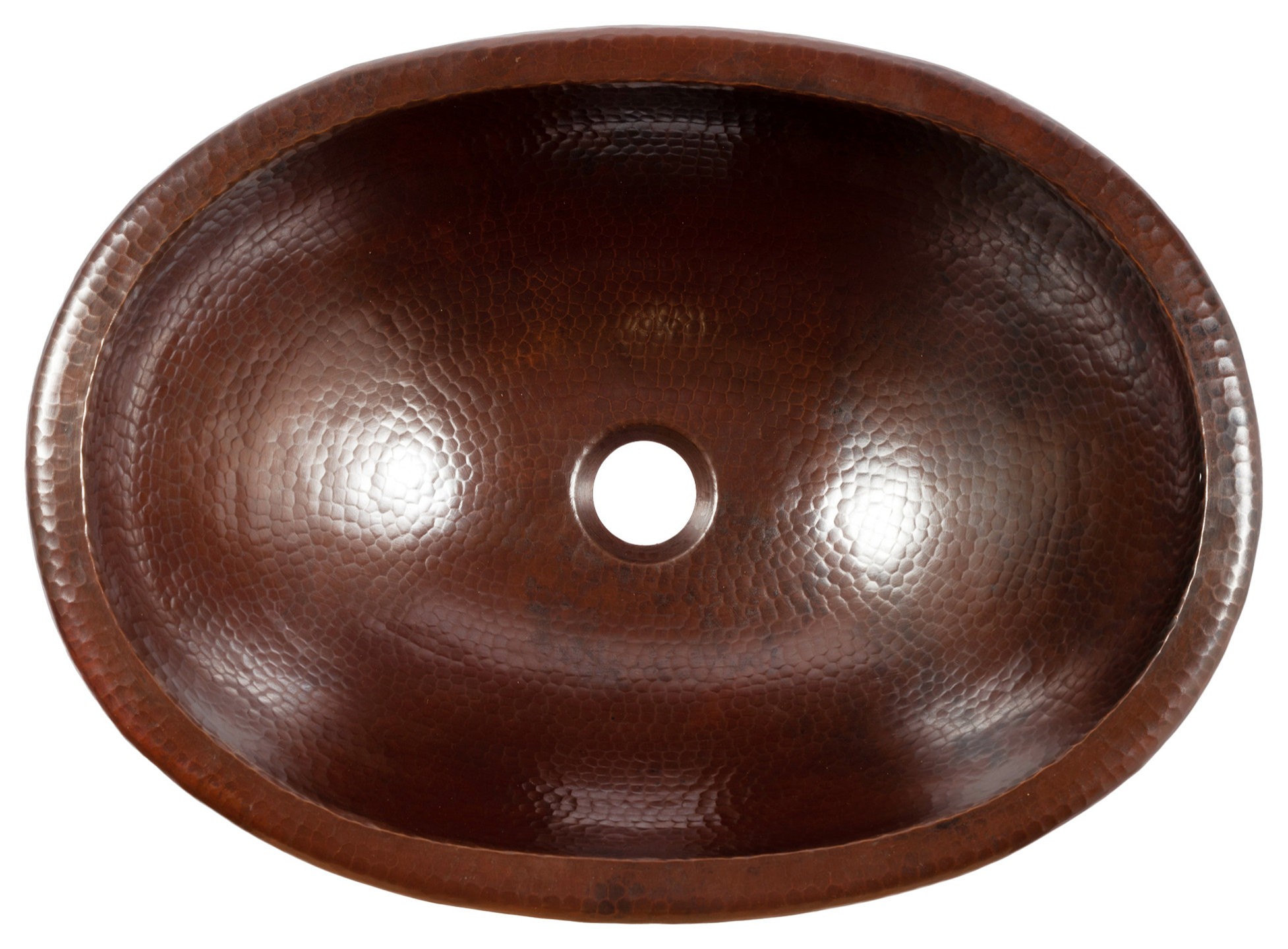 Schrodinger Copper 19" Oval Dual Flex Bath Sink with Ashfield Faucet Kit