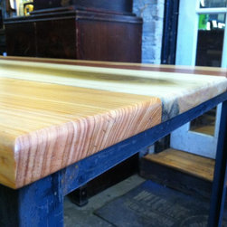 White Cedar, Poplar & Mahogany Table - Table Tops And Bases