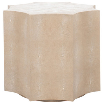 Robyn Faux Shagreen End Table Natural