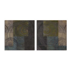 www.essentialsinside.com: etched circles, wall art - Artwork