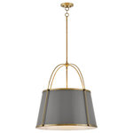 Hinkley Lighting - Hinkley Lighting Clarke 4 Light 25" Pendant, Lacquered Dark Brass - Clarke effortlessly blends classic style elements into an elegant silhouette. Its traditional design is fresh and captivating. The metal shades with contrasting arches lend an architectural beauty to any space or decor.