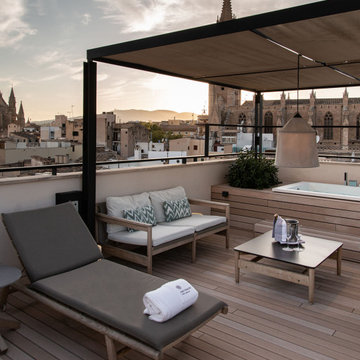 Bildschöne MYDECK Dielen auf der Dachterrasse des 5 Sterne Hotels Sant Fransesc