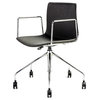 Rest Office Chair With Arms, Ivory PP Shell, 5-Way Spider With Base