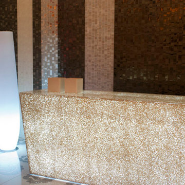 Gorgeous bar with under lit countertop