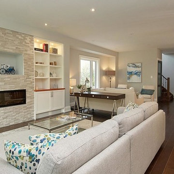 High-End Open Concept Interior Design: Living Room