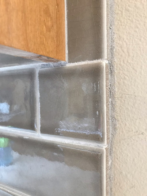 Bad backsplash tile job?
