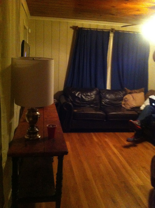 Small odd shaped room large sectional