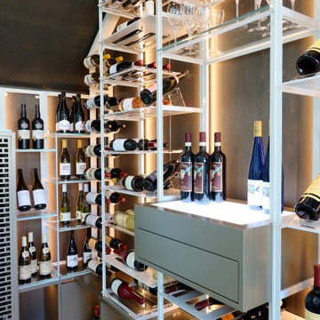 Steel Cable and Acrylic Hook Wine Racking - Fort Lauderdale, FL