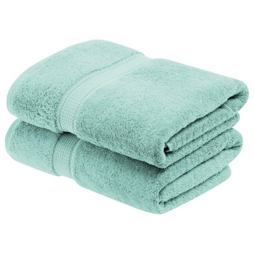 2 Piece Luxury Egyptian Cotton Washable Towel, Seafoam