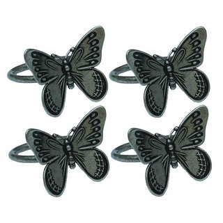 Fluttering 2 Carved Serpentine Butterfly Beads | 15x19x5mm-19x21x5mm | Green | 2 Beads