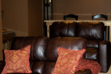 Elegant home theater photo in Kansas City