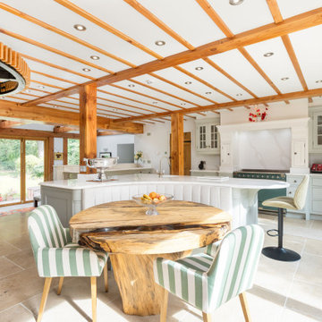 Reimagined Historic Mill In-Frame Ornate Beaded Shaker Kitchen