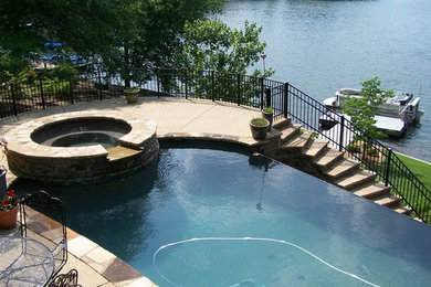 Inspiration for a timeless pool remodel in Atlanta