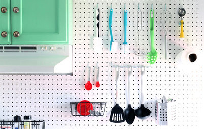 Boost Your Kitchen Storage With Pegboard on a Wall