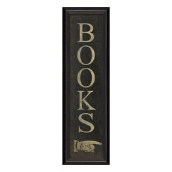The Artwork Factory - Books Framed Artwork, Black, Small - Prints And Posters