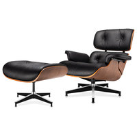 Leather Swivel Accent Chair and Ottoman