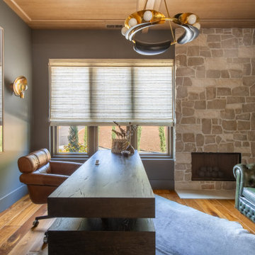 Organic Modern Home with Woven Wood Shades