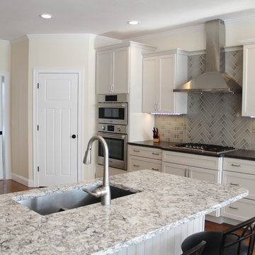 White & Gray Contemporary Kitchen