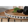 Coaster Ollie 2-piece Wood Farmhouse Round Nesting Table Natural and Black