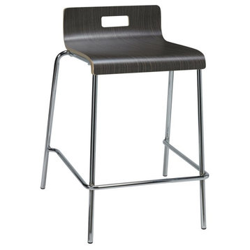 KFI JIVE 25" Stylish Wooden Low Back Counter Stool in Espresso