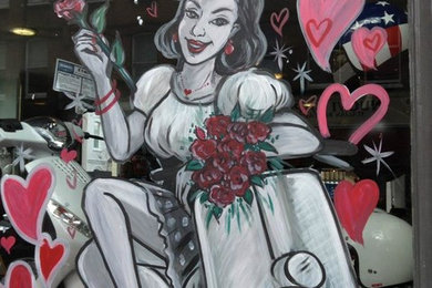 valentine's window painting