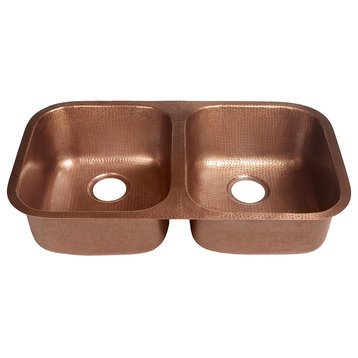 Orwell Copper 32" Double Bowl Undermount Kitchen Sink
