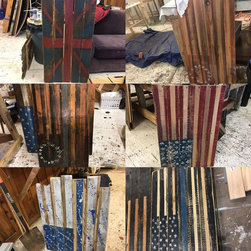 Barn wood flags - Paintings