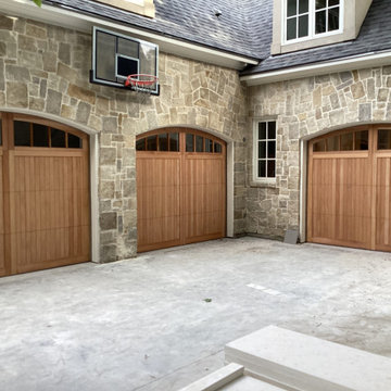 Mahogany Wooden Overlay Garage Doors