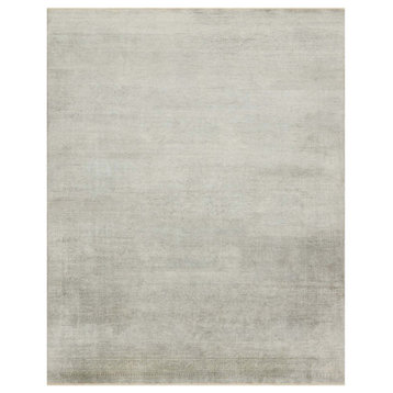 Viscose from Bamboo Hand Knotted Lucid LD-01 Area Rug, Silver, 2'x3'