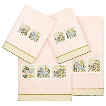 Linum Home Textiles 100% Turkish Cotton BELINDA 4PC Embellished Towel Set