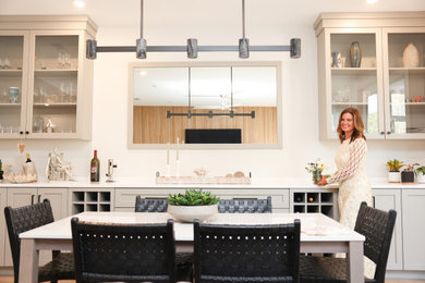 Transitional dining room photo in Charleston