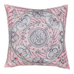 &ldquo;Monnaies et Symboles des Parisii&rdquo; Herm&egrave;s Silk Scarf Pillow - Decorative Pillows