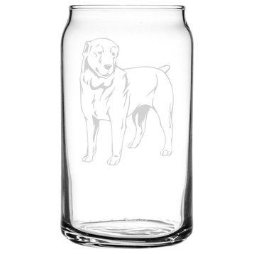 Central Asian Shepherd, Ovcharka Dog All Purpose 16oz. Libbey Can Glass