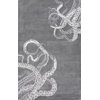 Hand-Tufted Contemporary Octopus Tail Rug, Midnight, 7'6"x9'6"