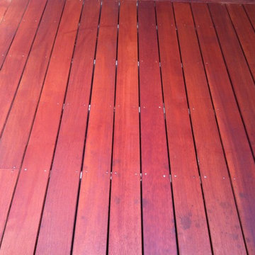 Transformation from concrete to merbau decking in Berwick