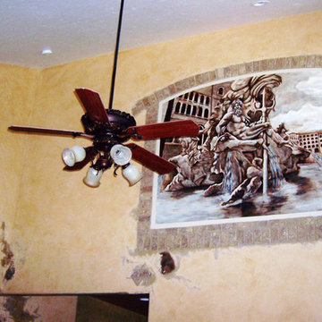 Tuscan Fountain Mural