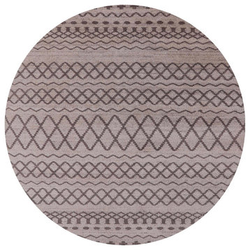 Ahgly Company Indoor Round Mid-Century Modern Area Rugs, 6' Round