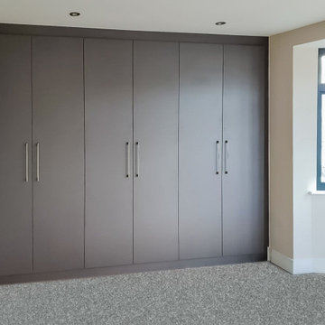 Sleek Dark Grey Wooden Hinged Wardrobe for Your Barnet Home | Inspired Elements
