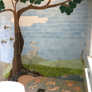 Crane Mosaic Level Entry Shower