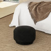 Fuji 15" Mushroom Footstool Ottoman, Ebony Black Boucle